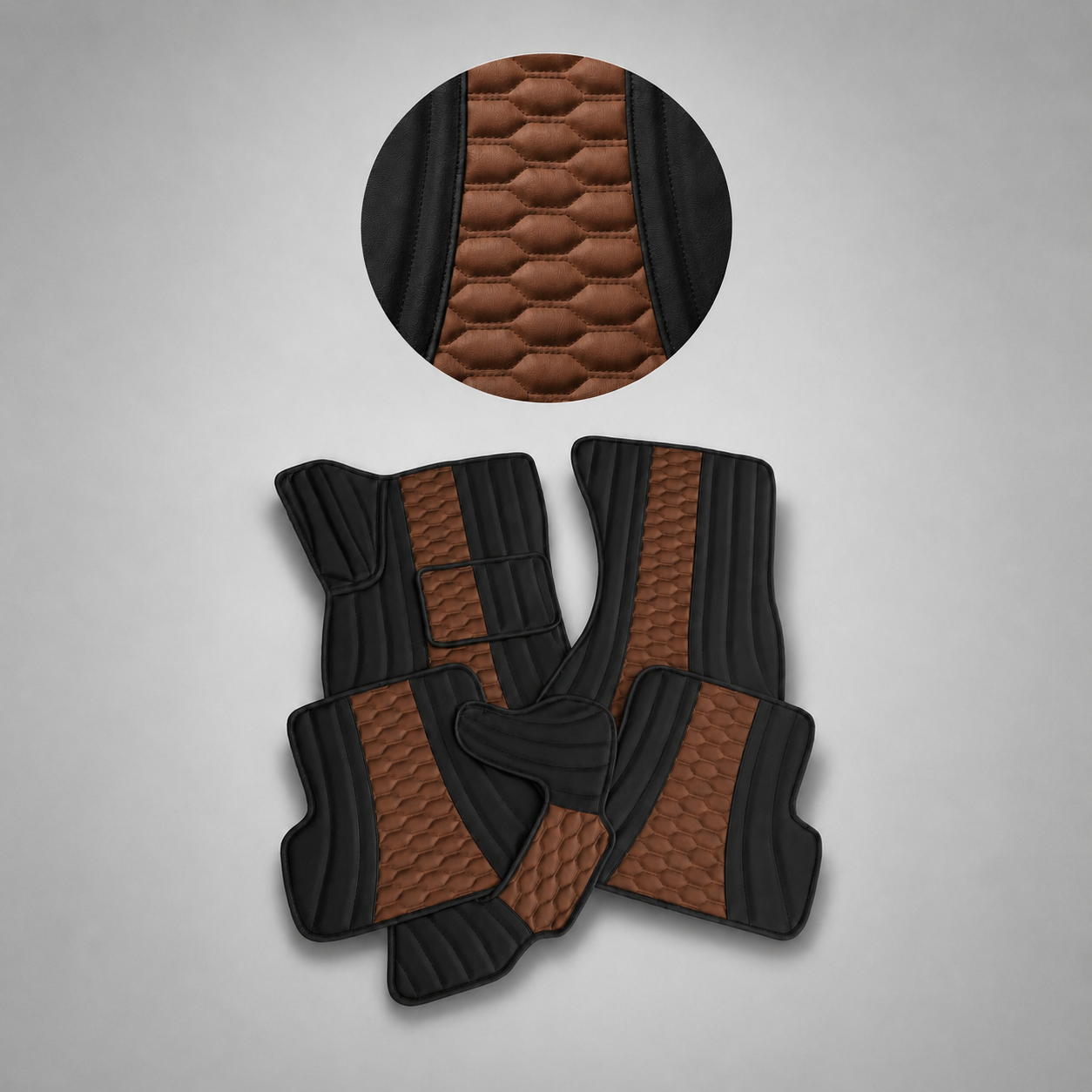 Custom-Made Luxury Leather Car Floor Mats