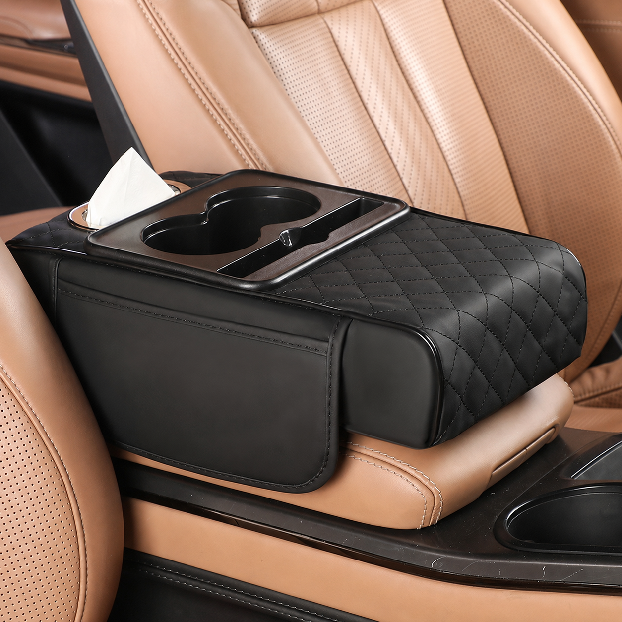 Multifunctional Leather Car Armrest Extender Cushion