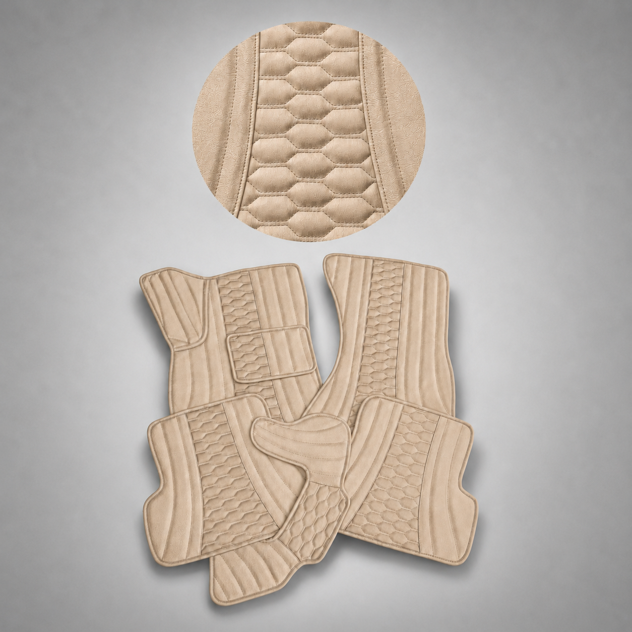 Custom-Made Luxury Leather Car Floor Mats