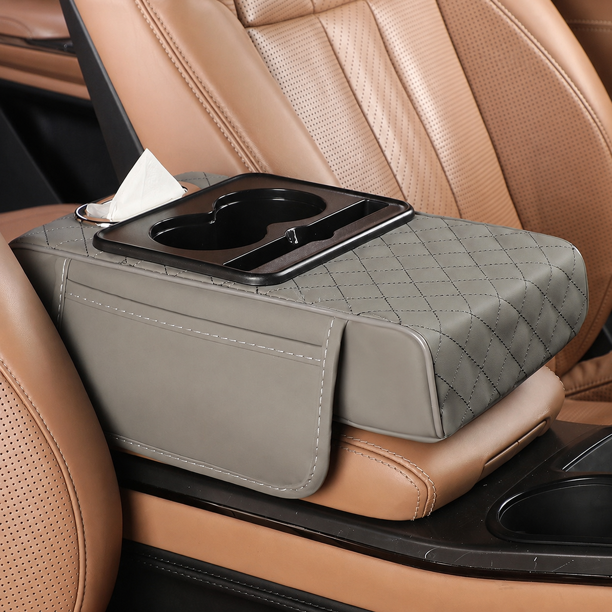 Multifunctional Leather Car Armrest Extender Cushion
